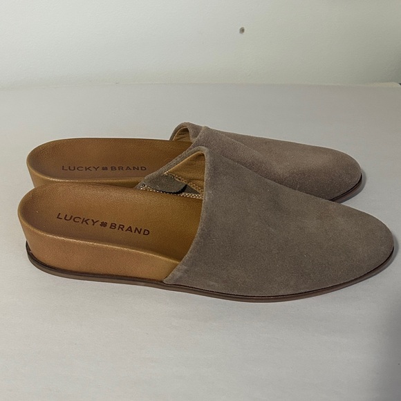 Lucky Brand Brown Suede Slip-On Mules size 7.5 - Picture 2 of 6